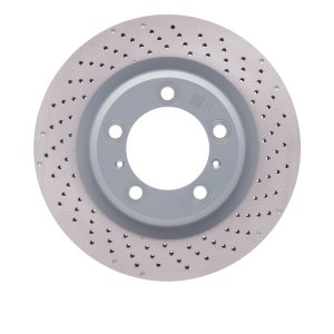 Porsche 911 Brake Rotor (1) - Right Rear - R1 Concepts - Drilled Carbon Alloy GeoMET - `12-`16
